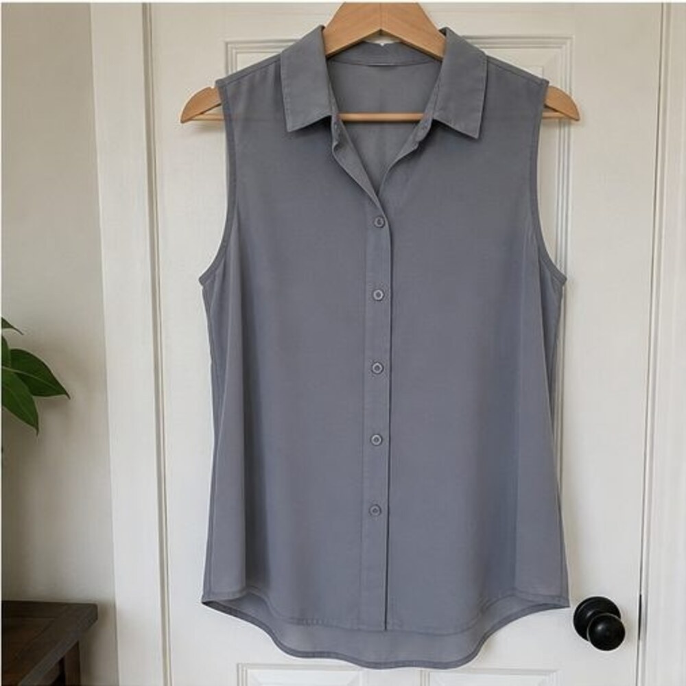 Gray Ruffle Blouse